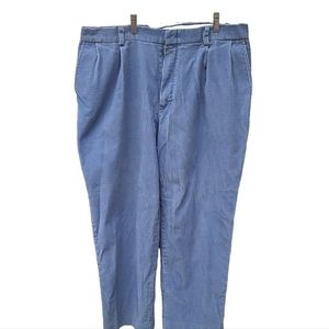 Vintage 90's Lands' End Corduroy Blue Wide leg Pants 38